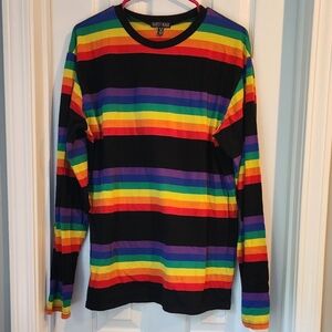Rainbow Stripped Long Sleeve Shirt